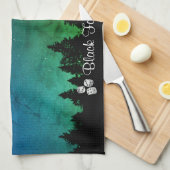 タマラグリーンブルーバックグラウンドバンコキッチンタオル キッチンタオル (四つ折り)