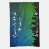 タマラグリーンブルーバックグラウンドバンコキッチンタオル キッチンタオル (縦)