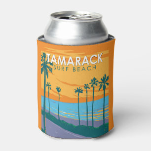 タマラックサーフビーチカリフォルニアトラベルアートヴィンテージ 缶クーラー