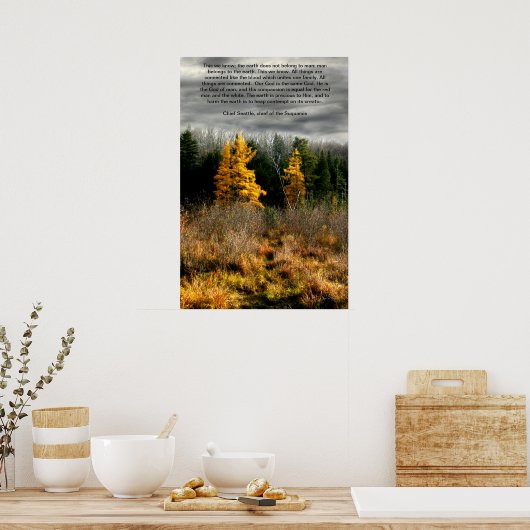 タマラックスリーシアトル引用文カードシアトル引用文 ポスター (キッチン)