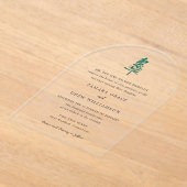 タマラパインモダン結婚ズ アクリル招待状 (レイダウン)