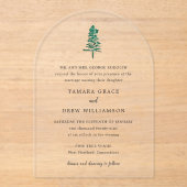 タマラパインモダン結婚ズ アクリル招待状 (正面)