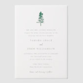 タマラパインモダン結婚ズ ベラム紙招待状 (正面)