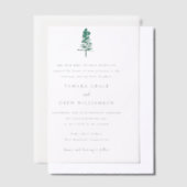 タマラパインモダン結婚ズ ベラム紙招待状 (オフセット)