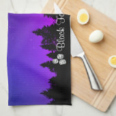 タマラパープルバックグラウンドバンコキッチンタオル キッチンタオル (四つ折り)