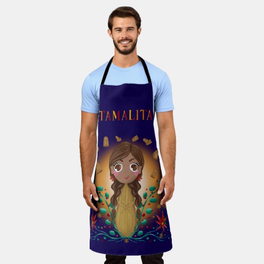 タマリタマールツィアフラワータマレス エプロン (着用した状態)