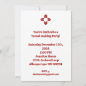 タマリタマールツィアフラワータマレス 招待状 (裏面)