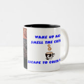 タマリンドに燃えるコスタリカの夕日 ツートーンマグカップ (正面右)