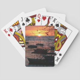 タマリンドに燃えるコスタリカの夕日 トランプ