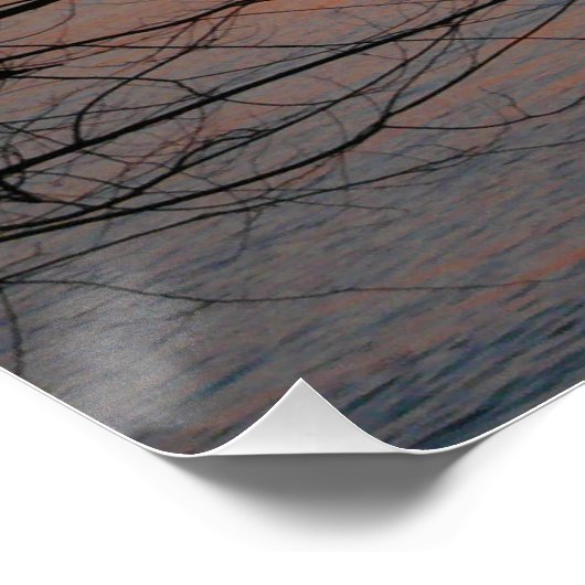 タマリンドに燃えるコスタリカの夕日 ポスター (コーナー)