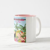 タマリンドコスタリカビーチホリデーポスター ツートーンマグカップ (正面右)