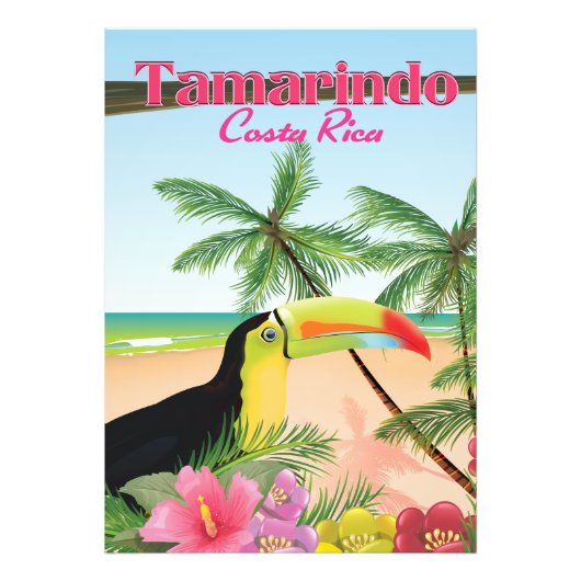 タマリンド コスタリカ ビーチ ホリデー ポスター (正面)