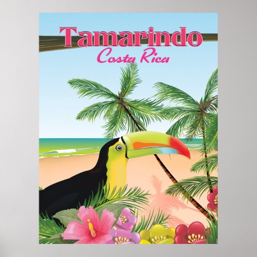 タマリンド コスタリカ ビーチ ホリデー ポスター (正面)