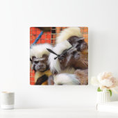 タマリンモンキーズ スクエア壁時計 (ホーム)