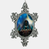 タマリン5ピータースノーフレークオーナメント スノーフレークピューターオーナメント (左)