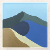 タマルパイス山のガラスコアスター絵画カラー ガラスコースター (正面)
