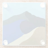 タマルパイス山のガラスコアスター絵画カラー ガラスコースター (裏面)