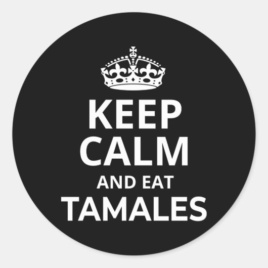 タマル保スことわざCalm食べ and Tamales ラウンドシール (正面)