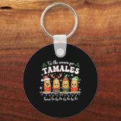 タマレスの季節 メキシコのクリスマス キーホルダー (正面)
