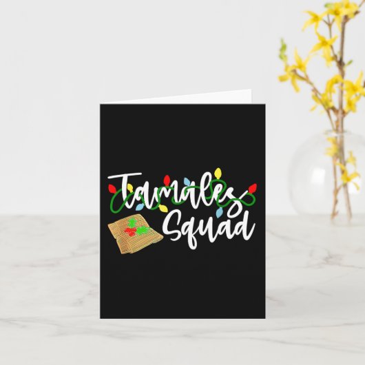 タマレススクワッドタマレスクルーおもしろいクリスマス カード (黄色い花)