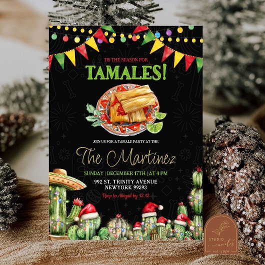 タマレス・メキシコのクリスマス・パーティーの季節 招待状