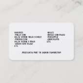 タマレス 名刺 (裏面)