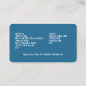 タマレス 名刺 (裏面)