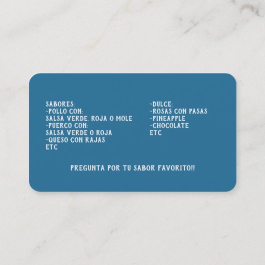 タマレス 名刺 (裏面)