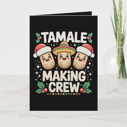 タマレ作りクルー クリスマスシーズン メキシコのクリスマス 招待状 (正面)