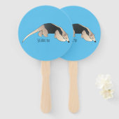 タマンダ漫画イラストレーション ハンドファン (正面&裏面)