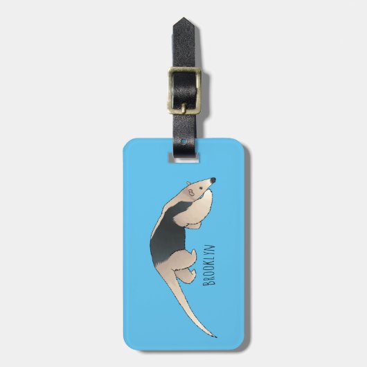 タマンダ漫画イラストレーション ラゲッジタグ (正面縦)