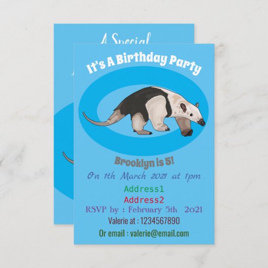 タマンダ漫画イラストレーション 招待状 (正面/裏面)