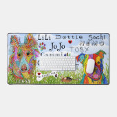 タマーウォレカスタマイズンドッグ&キャットデスクマット デスクマット (キーボード&マウス)