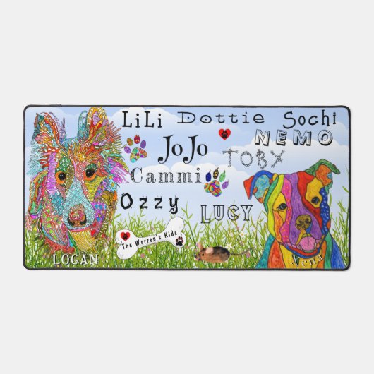 タマーウォレカスタマイズンドッグ&キャットデスクマット デスクマット (正面)