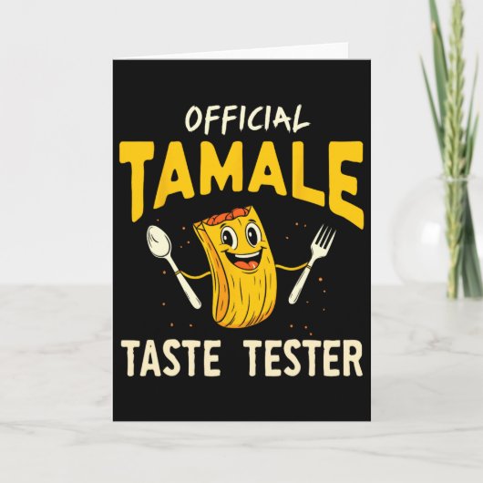 タマーレ味テストするの面白い メキシコ料理 タマーレ巻き カード (正面)