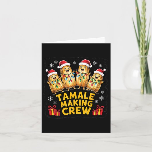 タマーレ製造チーム タマーレ シーズン 面白い メキシコのクリスマス カード (正面)