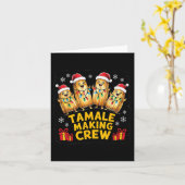 タマーレ製造チーム タマーレ シーズン 面白い メキシコのクリスマス カード (黄色い花)