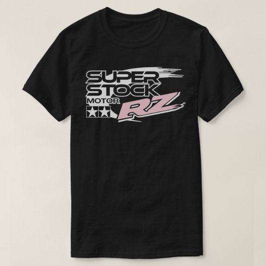 タミヤストックすごいRZモーターラベル Tシャツ (デザイン正面)