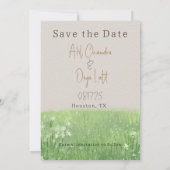 タミル結婚さんのカップルイラストレーションは日付を保存 セーブザデート (裏面)