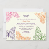 タミーフラッターズベビーシャワー招待状アイボリー 招待状 (正面)