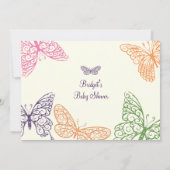 タミーフラッターズベビーシャワー招待状アイボリー 招待状 (裏面)