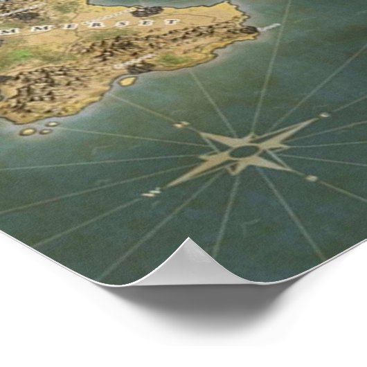 タミールの地図 ポスター (角)