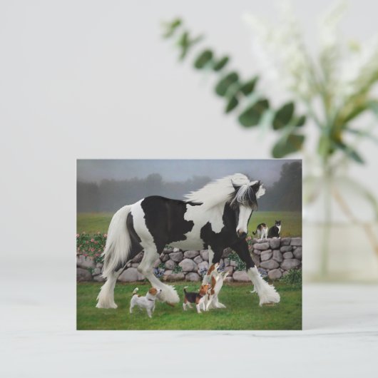 「タムリンと子犬たち」ポストカード ポストカード (スタンド正面)