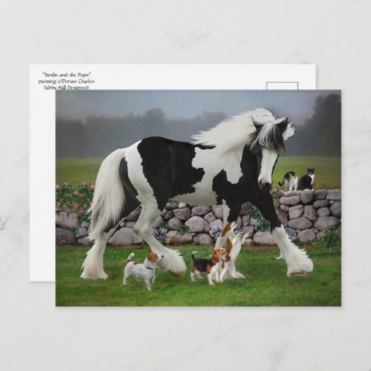 「タムリンと子犬たち」ポストカード ポストカード (正面/裏面)