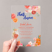 タムレ地中海のブルータイルブライダルシャワー アクリル招待状 (インサイチュ (ポータブル))