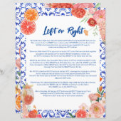 タモアブライダルシャワー離れまたは右ゲーム (正面/裏面)