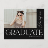 タモダンはっきりしたイプ卒業写真パーティーA 案内ポストカード (正面)