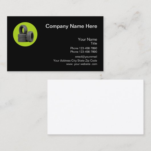 タモダンイヤ及び車の修理 名刺 (正面/裏面)