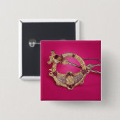 タラのブローチの逆 缶バッジ (正面&裏面)