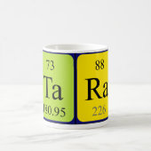 タラの周期表の名前のマグ コーヒーマグカップ (中央)